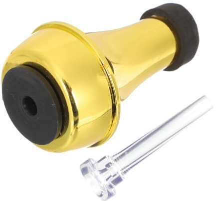 TOYZFRIENDY Sordina para Trompeta Recta de Práctica y Silenciosa Accesorio para Principiantes Incluye Mini Sordina Dorada y Boquilla Transparente Fácil de Instalar y Duradera