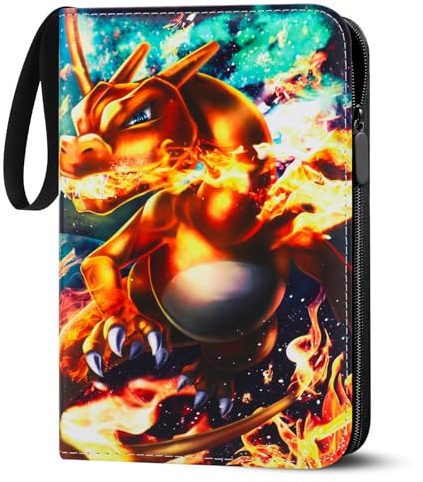 LYAILOOGXL Karten Sammelalbum für Pokemon 400 Karten,Album Heft für Pokemon Karten zum Sammeln und Tauschen,PU-Material mit Wasserdichter Oberfläche