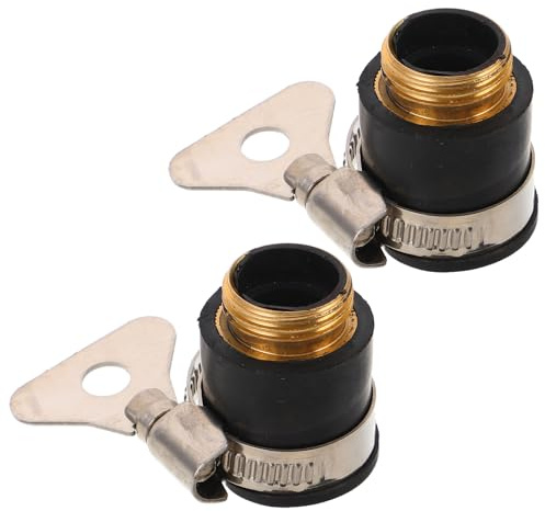 Gadpiparty 2pcs Brass Faucet Adapter Fitting for Sink and Tub Faucets Hose Connector with Rubber Seal Anti-Scale Water Hose Adapter for Kitchen Bathroom Garden Use
