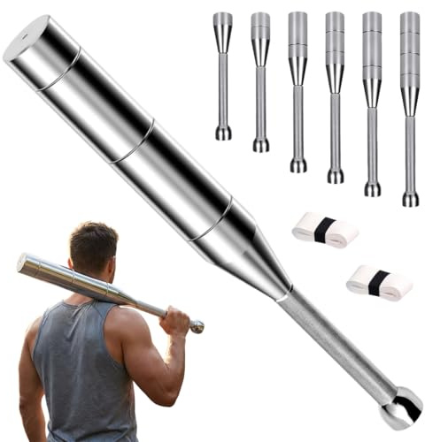 Mazzetta/Macebell regolabile 6 in 1 in acciaio, Mazze Indiane in acciaio di alta qualità per il bodybuilding, l'allenamento delle spalle, il rafforzamento della presa e gli esercizi di stretching
