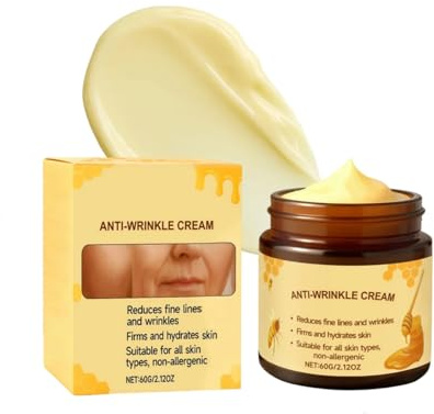 Anti-Falten-Gesichtscreme für reife Haut, Straffende Anti-Aging-Gesichtscreme mit Hyaluron gegen Falten, intensive Feuchtigkeitspflege für trockene Haut & Gesicht, Glättende Tagescreme (1PC, 60g)