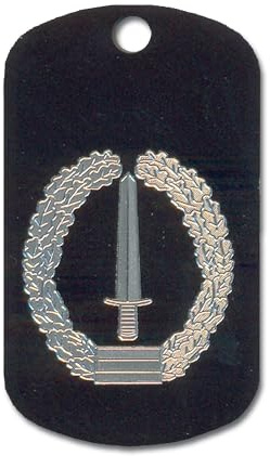 Unbekannt Erkennungsmarke KSK Charm Abzeichen Schwarz Aluminium