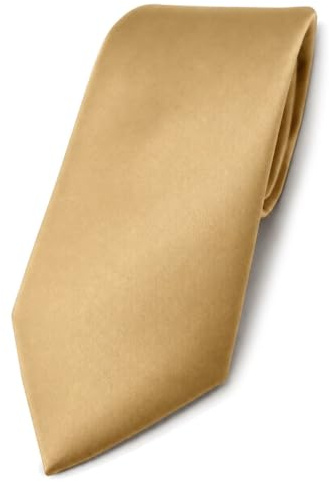 TigerTie Herren Satin-Krawatte einfarbig, 150x8 cm, für Business, Hochzeit und Feier