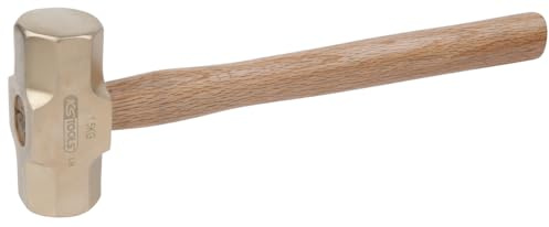 KS Tools 963.2084 - Massette octogonales - Manche Hickory - Tête 5000g, 900mm - Gamme BRONZEplus - Antidéflagrant - Alliage Aluminium-Bronze
