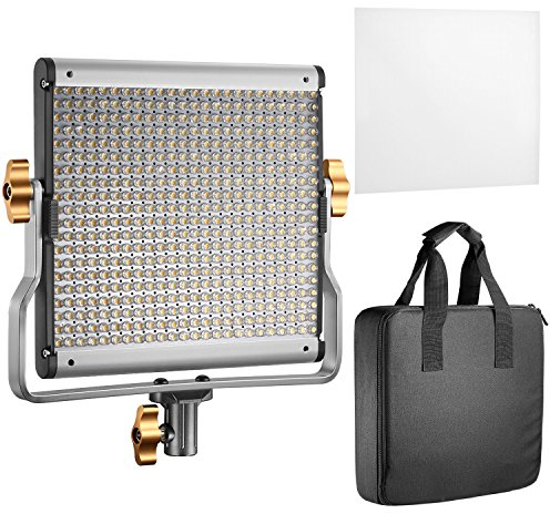Neewer LED Video Light Bi-colore Regolabile con Staffa U Kit per Studio, Ripresa Video YouTube, 480 LED Lampadine, 3200-5600K, CRI 96+ (Spina EU)