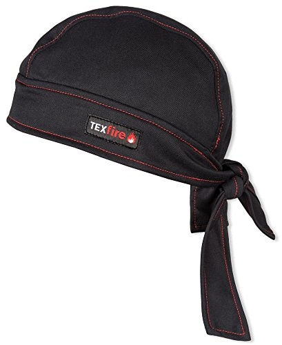 TEXFIRE | Bandana ignifuga per saldatura, traspirante e molto leggera. Protezione per la testa del saldatore. Regolabile, lavabile e confortevole