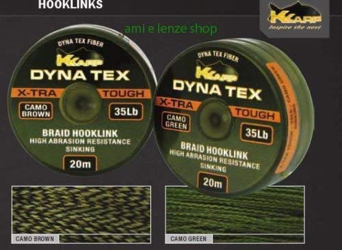 Kkarp Generico trecciato per terminali Pesca Filo carpfishing dyna Tex lbs 45 (Como Green)