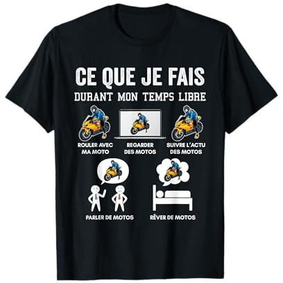 Humour Moto Cadeau Homme Femme Enfant Moto Cross Tee T-Shirt