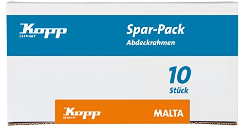 Kopp Malta arktis-weiß Profipack mit 10 Abdeckrahmen 1-Fach, 309113018, 10 Stück
