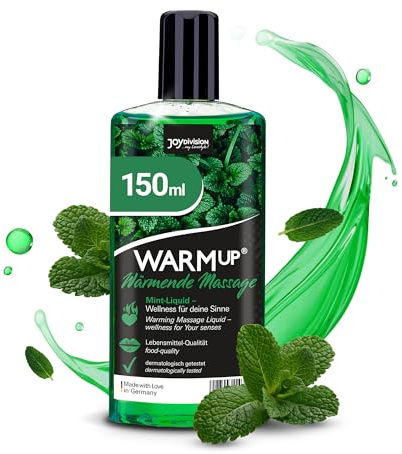 JOYDIVISION Warmup 150 ml Massageliquid mit Minze Duft & Geschmack I Wärme-Effekt I wie Massageöl