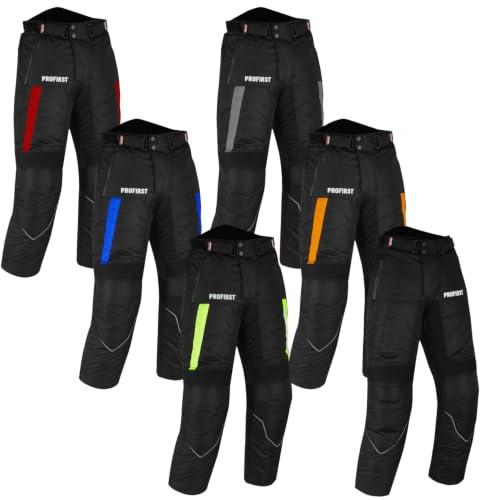 Inflori Motorcycle Protective Trousers for Men CE Approved Waterproof Cordura Riding Pants with Armour & Thermal Liner EN 17092-3