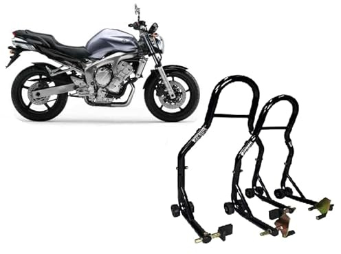 Coppia di cavalletti alza ruota da moto alzamoto per Yamaha fz6 fz1 fazer fzs 600 1000 tutti gli anni