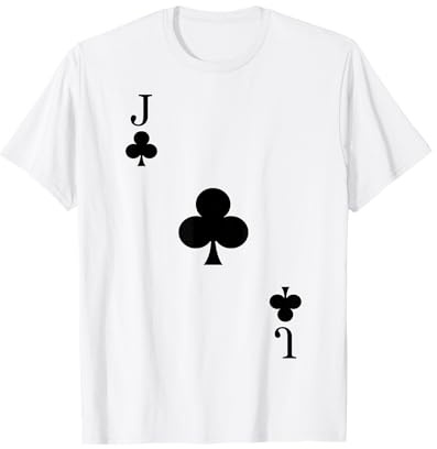 Kreuz Bube Kostüm J Spielkarte Poker Kartenspiel Karneval T-Shirt