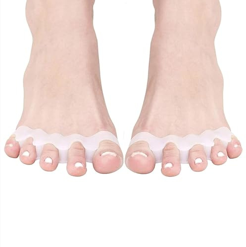 4 Separatore Dita Piede, Raddrizza Dita Dei Piedi, per tutte le dita dei piedi alluce valgo correzione per tutte le dita dei piedi dito a martello dolore ai calli protezione per i calli