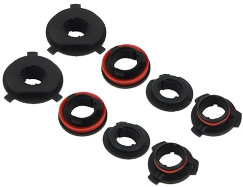 LETAOSK 10 Stück Kunststoff LED Scheinwerferadapter Lampenhalter Sockel Fit für H4 H7 H11 H13 9006 9005 Steckdosen