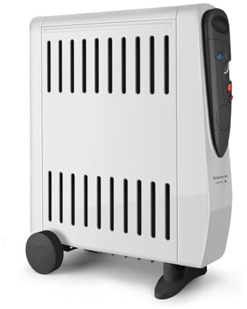 Taurus - Ölradiator, 2500 W, 3 Leistungsstufen, doppelter Effekt: Strahlung und Konvektion, Thermostat, integrierter Luftbefeuchter, Rollen und Tragegriff, Kabelaufwickler, Grau