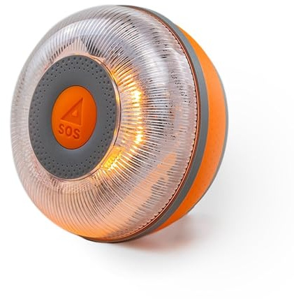 FlashLED SOS Luz de Emergencia para coche homologada, Baliza V16 Conectada Obligatoria DGT 2026, SIM y servicio hasta 2038, Cobertura profunda y Geolocalización