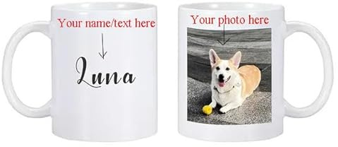 Tasses Personnalisées avec Vos Noms/texte/Photo, Tasses À Café Personnalisées À Motif D'animal De Compagnie De Chat De Chien, Cadeau Surpris pour Les Couples D'hommes et De Femmes custom mug,301-400ml
