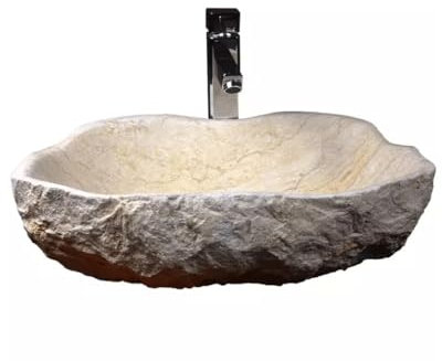 Lavabo Lave-Mains Vasque à Poser Bassin de comptoir en pierre, lavabo d'extérieur moderne et créatif, salle de bains, balcon de la maison, lavabo d'extérieur en pierre Lavabo de Comptoir de Salle de B