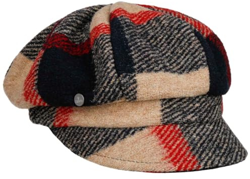 LIERYS Ballonmütze aus Wolle Mehrfarbige Mütze mit Stretchfutterband Elegantes Design Made in Europe Damen Herbst Winter