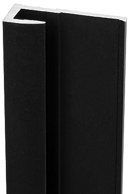 Schulte profilé de finition 210 cm noir, pour panneau mural de salle de bain DécoDesign, revêtement décoratif douche, recoupable adaptable à la hauteur du panneau