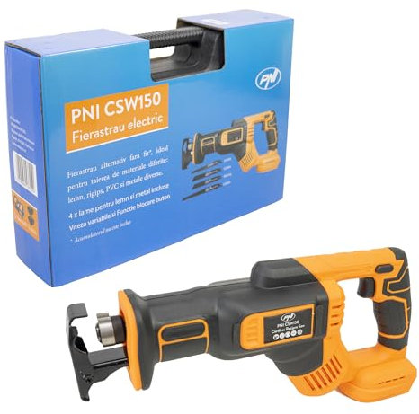 Sega elettrica alternativa PNI CSW150 senza batteria, 4 lame incluse
