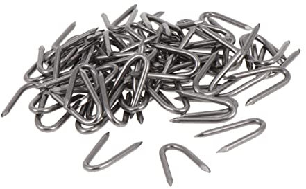 Parliky 140pièces Lot de Piquets u Clous De Clôture pour Jardin Clous Métalliques pour Clôtures
