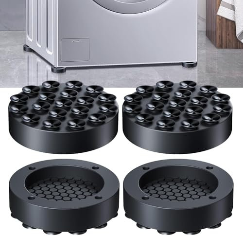 Tapis Anti-vibration pour Machine à Laver, 4pcs Pied Anti Vibration Machine a Laver,Patins Anti Vibration Lave Linge,Patin Caoutchouc Antibruit Pied Machine a Laver,Tampons À Pied Machine À Laver