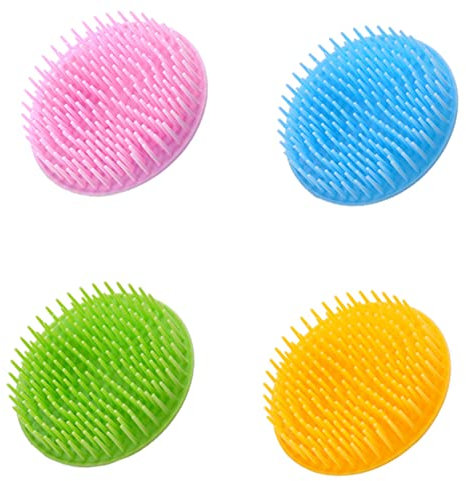 Ipetboom 4 Stück Shampoo Haarbürsten Aus Kunststoff Kopfhautmassagekamm Zur Durchblutungsförderung Für Nasses Und Trockenes Haar Herren Damen