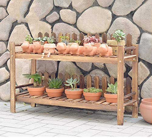 WZWTYSM Blumenständer für draußen – 4-stufiger Pflanzenständer aus Holz, Regal für Sukkulenten, Blumentöpfe, Topfhalter, für Gärten, Wintergärten, Küchen, Balkone und Terrassen (Größe: 90 cm x 110 c