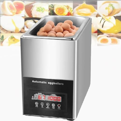 XUXIAO Máquina para cocinar Huevos Inteligente Comercial, hervidor de Huevos de 9 l, hervidor de Huevos eléctrico para Restaurante, Gran Capacidad para 50 Huevos, para Cocina casera