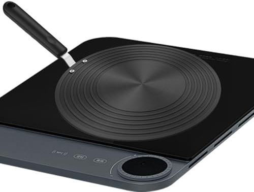 Convertisseur de poêle à stove, disque de protection pour batterie de cuisine avec poignée, adaptateur de précision ergonomique pour table de cuisson, résistante à la chaleur, anti-rayures