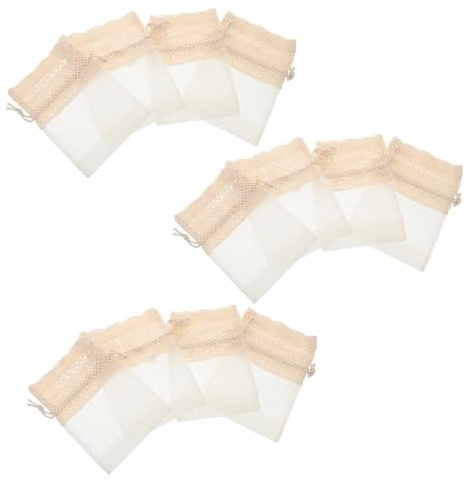 VALICLUD 12 Pièces Pochette Emballage De Collations Sachets à Cordon Pochette De Rangement à Cordon Pochette Faveur Sachet Fête Mariage Paquet Halloween Support Thé Biscuit Cadeau Savon Den