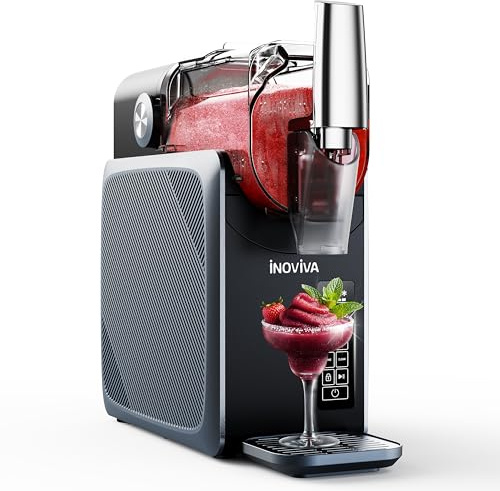 INOVIVA Machine à Granités 2,6 L,Slush Machine sans Glace, Granités à Domicile avec Autonettoyage, 5 Modes Préréglés, Slushies, Milkshakes, Frappés et Cocktails Congelés