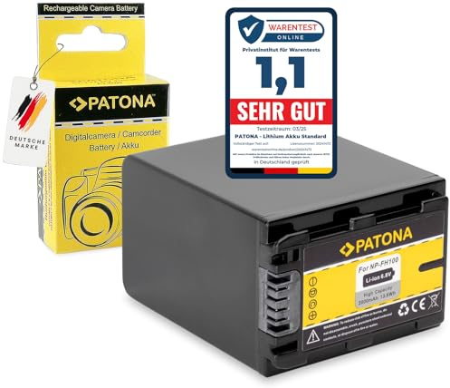 PATONA Batería para Sony NP-FH100 NP FH90 FH70 FH60 FH50 FP90, 2000mAh