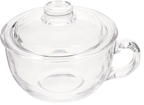 BATHVEVE Bol Verre Avec Couvercle Et Anse Bol Petit Déjeuner Transparent Verre Alimentaire Adapté Pour Soupe Céréales Nouilles Fruits Et Riz Usage Domestique Et Restauration