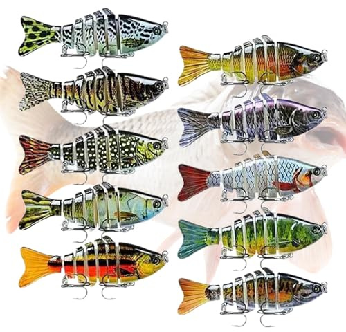 Hogvinnatil Señuelo de natación, cucharillas de Cebo Artificial para Perca – Señuelos versátiles realistas para atraer el Lucio bagre y