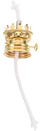 ARTSEWPLY Brûleur Régulateur Lampe à Pétrole Vintage Doré Support Mèche Robuste pour Lampe à Huile Accessoire Remplacement Kerosène pour Éclairage Extérieur et Camping