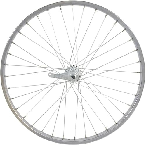 PRO+ 12G 36H Heavy Duty Steel Bicycle Wheel 26 x 2.125 Chrome Coaster Rear | 36 Spoke Cruiser Bike Wheel Replacement Alloy Steel Rim Silver