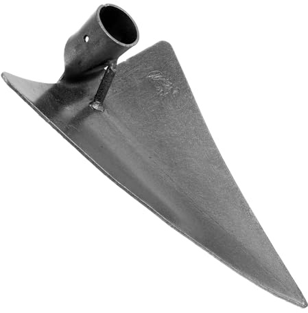 VILLCASE Azada De Jardín Multiusos para Plantar y Deshierbar, Azada Desherbadora Punta Triangular De Acero De Alto Carbono, Herramienta Manual Gris Plateado 27x20 Cm para Jardinería Doméstica