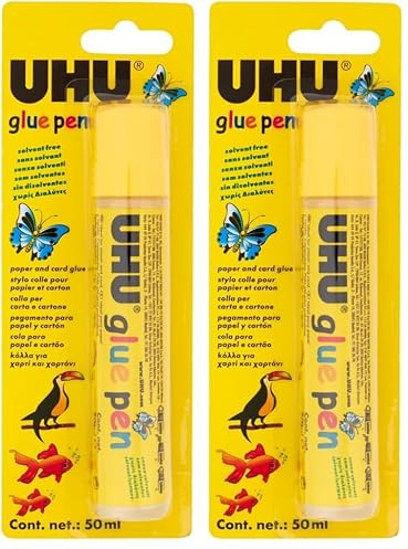 UHU Glue Pen colla liquida trasparente 50 ml (Confezione da 2)