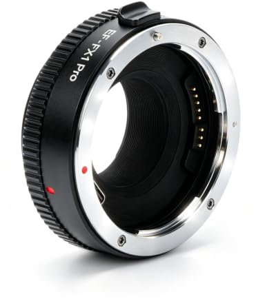 VILTROX EF-FX1 PRO Lens Mount Adapter, Canon EF/EF-S Lens to Fujifilm X-Mount Camera, Auto Focus, Manual Aperture Ring, EXIF & IS Stabilisation Support