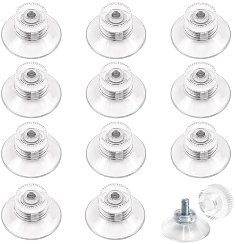 GuBaoZhuo Ventosa con rosca, 12 ventosas M4 de diámetro de 30 mm con rosca y tuerca moleteada, ventosas para ventana, baño, camping, decoración de ventanas de coche, soporte para cepillos de dientes
