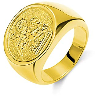 GSTFY Personalisierbare Siegelringe für Herren, 925er-Sterlingsilber, Wachssiegel, Familien-Siegel, Wappen, Wappen, Ringe, Abschlussfeier, Geburtstag, Vatertag, Geschenk für Damen/Herren/Familie