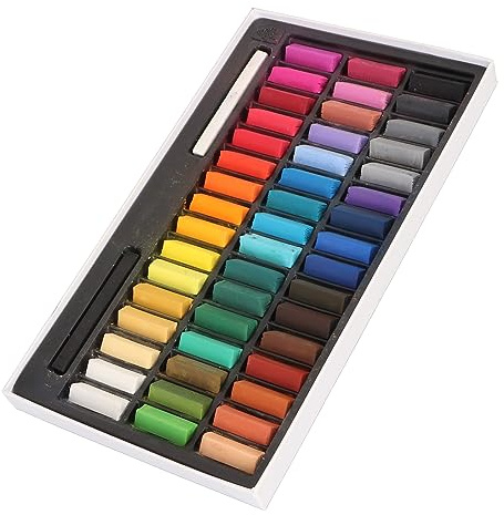 Kadimendium Set Pastelli Morbidi 48 Colori Pastelli Gessetti per Disegni Artistici, Schizzi, Colorazioni per Artisti Principianti, Studenti