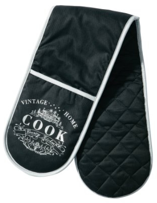 Premier Housewares 100% Cotton Oven Glove Double Oven Gloves Double Oven Mitt Heat Resistant Oven Gloves 83 X 2 X 18 Cm