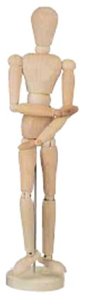 KopSho Modellpuppe / Gliederpuppe / Gliederpuppe 30 cm weiblich, klar lackiert
