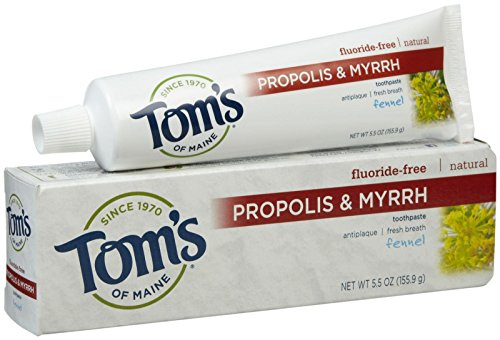 Tom's of Maine Propolis & Myrrhe natürliches fluoridfreie Zahnpasta mit Fenchel 160 ml