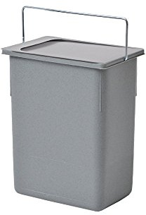 Hailo Inneneimer mit Deckel Kunststoff grau | Höhe 287 mm | mit Henkel | 8.5 Liter | 226 x 150 mm