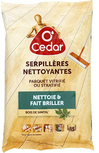 O'Cedar Serpillères nettoyantes parquet vitrifié ou stratifié Le sachet de 15 Prix Unitaire - Envoi Rapide Et Soignée
